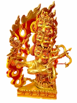 Rahula Copper Buddhist Statue &ndash; Gold Plated