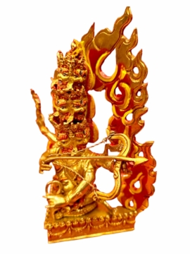 Rahula Copper Buddhist Statue &ndash; Gold Plated
