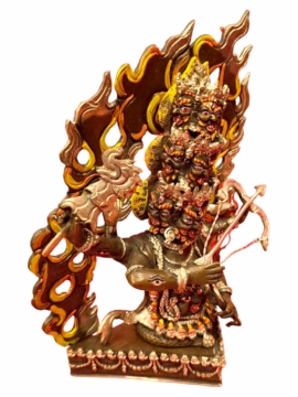 Copper Rahula Statue &ndash; Symbol of Transformation and Wisdom, 20 cm