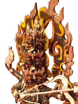 Copper Rahula Statue &ndash; Symbol of Transformation and Wisdom, 20 cm