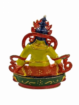 Statue miniature en cuivre de Jambhala jaune – Emblème de la générosité et de l&rsquo;abondance