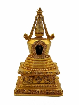 Ensemble de stupas en cuivre sacré – Symbole de l&rsquo;esprit éclairé du Bouddha