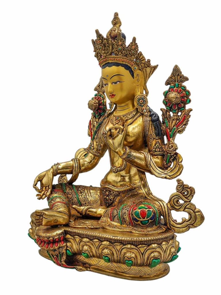 Green Tara Copper Statue - Compassionate Protector