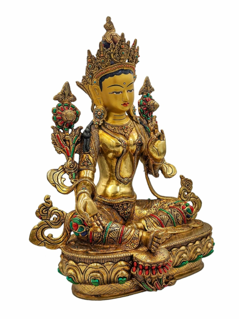 Green Tara Copper Statue - Compassionate Protector