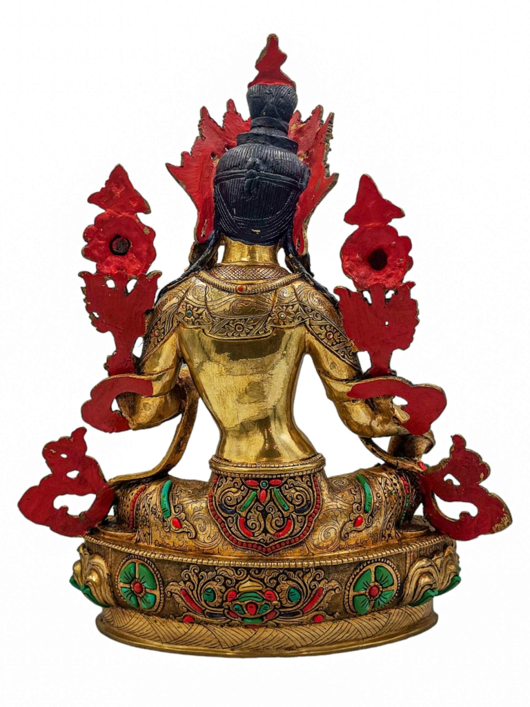 Green Tara Copper Statue - Compassionate Protector