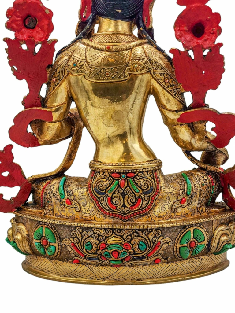 Green Tara Copper Statue - Compassionate Protector