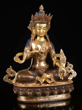Statue en cuivre de Ksitigarbha – Gardien des âmes, 33 cm, Incarnant la compassion et la force