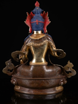 Statue en cuivre de Ksitigarbha – Gardien des âmes, 33 cm, Incarnant la compassion et la force