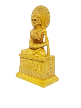 Wooden Fasting Buddha Statue &ndash; Emblem of Sacrifice and Mindful Discipline