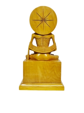 Wooden Fasting Buddha Statue &ndash; Emblem of Sacrifice and Mindful Discipline