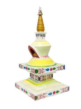 Stupa en bois représentant Shakyamuni Bouddha