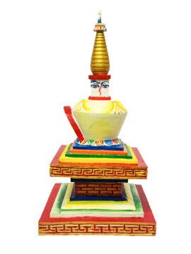 Stupa en bois de Shakyamuni Bouddha, 29 cm