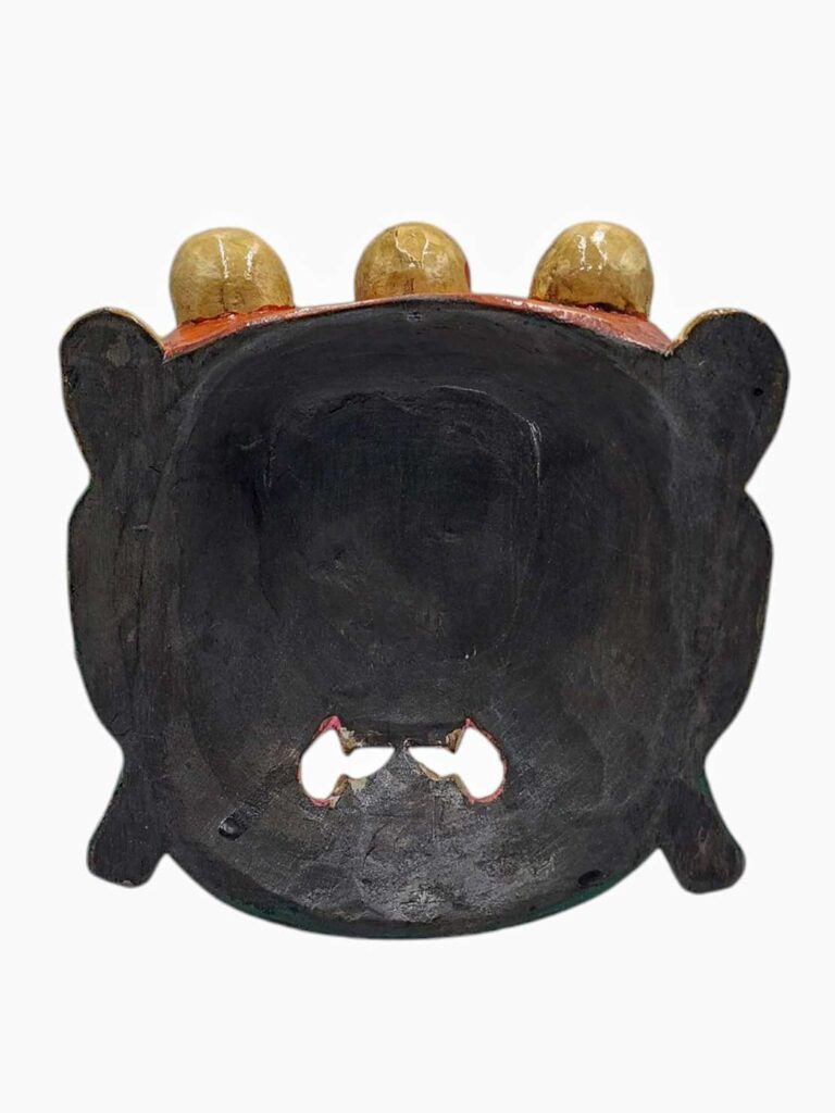 Máscara de Madera de Bhairav - Colgante de Pared de Álamo