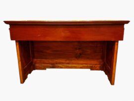 Table de méditation tibétaine avec un motif de poisson et de fleur