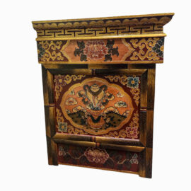Table méditative pliable tibétaine avec Ashtamangala