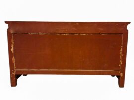 Cabinet en bois tibétain avec tigre et double dorje