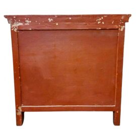 Cabinet en Bois Tibétain avec Motif Floral