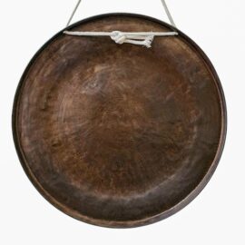 Gong en bronze sacré de Vajrayana avec gravure de mandala – 50 cm