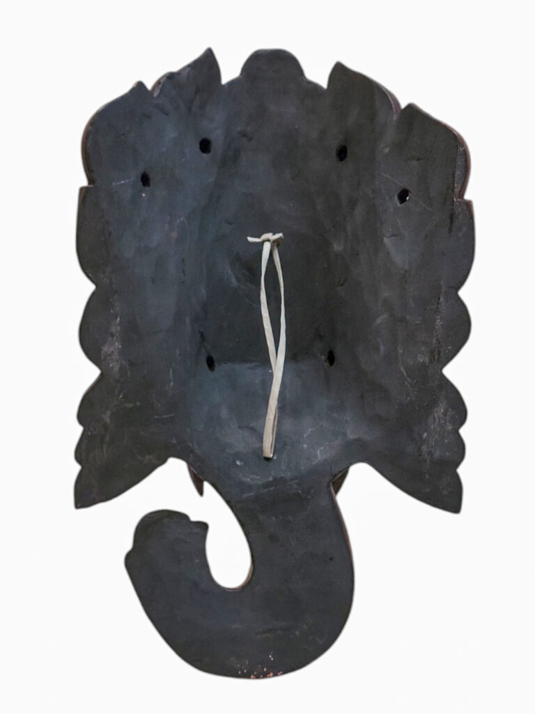Wooden Ganesh Mask - Poplar Wall Hanging