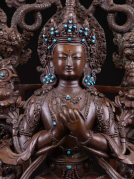 Statue en cuivre de Maitreya Bouddha – Embodement de l&rsquo;amour et de la compassion