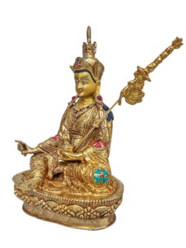 Statue de Padmasambhava – Artisanat en cuivre doré