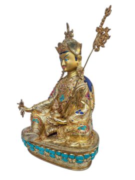 Statue en cuivre de Padmasambhava – Visage doré