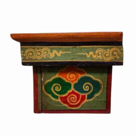 Table de rituel tibétain pliante en bois