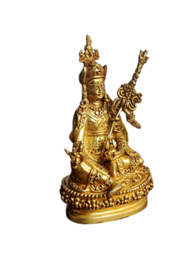 Statue miniature en cuivre de Padmasambhava, symbole de la sagesse