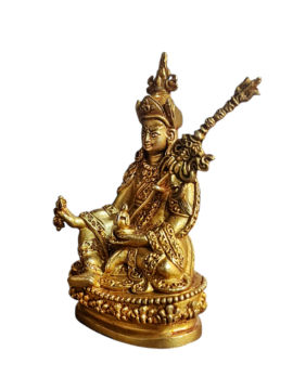 Statue miniature en cuivre de Padmasambhava, symbole de la sagesse