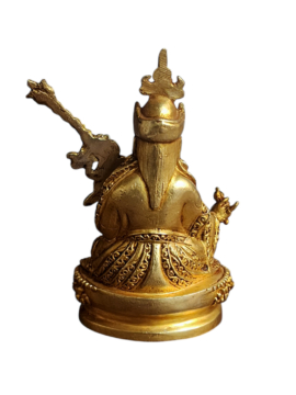 Statue miniature en cuivre de Padmasambhava, symbole de la sagesse