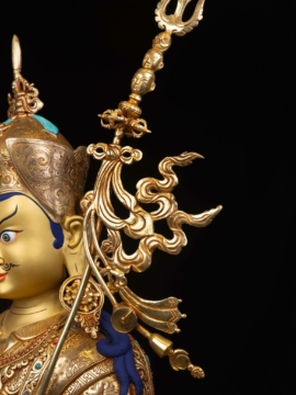 Statue en cuivre de Padmasambhava – Visage doré, 72 cm