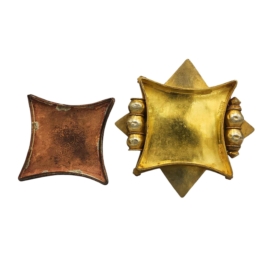 Boîte en argent tibétaine Ghau avec motif de mandala