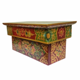 Table rituelle pliable en bois tibétain