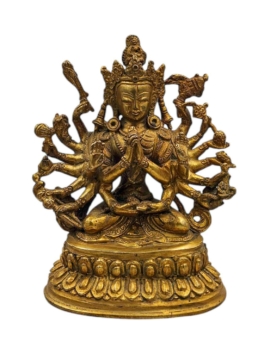 Statue de Bouddha en cuivre de Cundi – Incarnation de la sagesse et de la protection