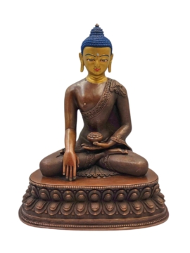Shakyamuni Buddha Copper Statue &ndash; Chocolate Finish