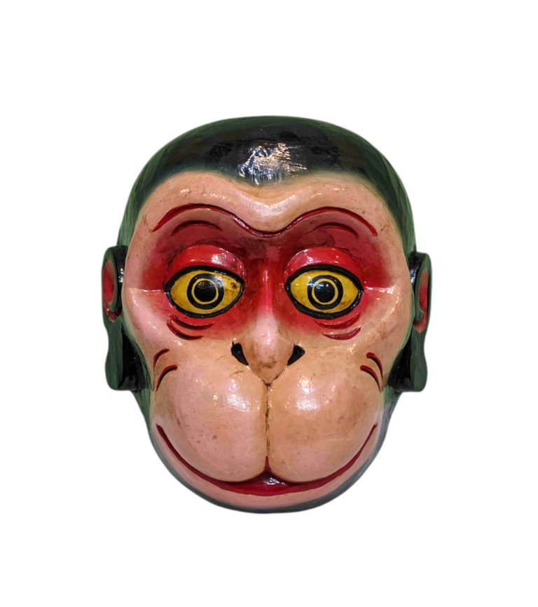 Hanuman Poplar Wood Mask Wall Hanging