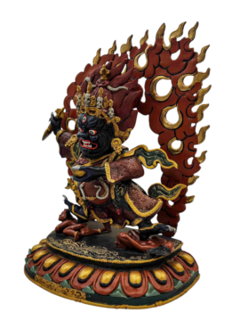Handcrafted Copper Statue of Kajupa Mahakala &ndash; Fierce Protector of Dharma