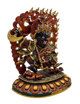 Handcrafted Copper Statue of Kajupa Mahakala &ndash; Fierce Protector of Dharma