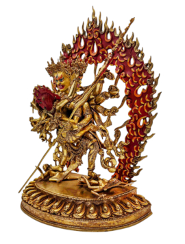 Chakrasamvara Statue &ndash; Gold-Plated Face, Copper