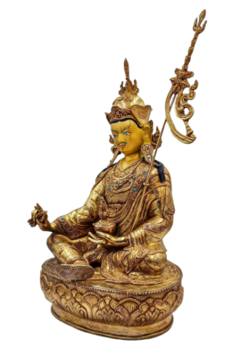 Statue en cuivre de Padmasambhava – Visage doré