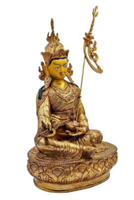 Statue en cuivre de Padmasambhava – Visage doré