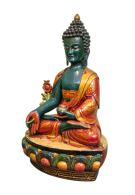 Healing Medicine Buddha Wooden Statue