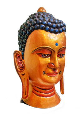 Buddha Head Wooden Statue