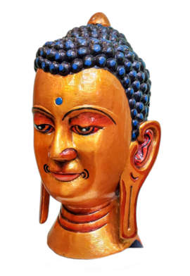 Buddha Head Wooden Statue