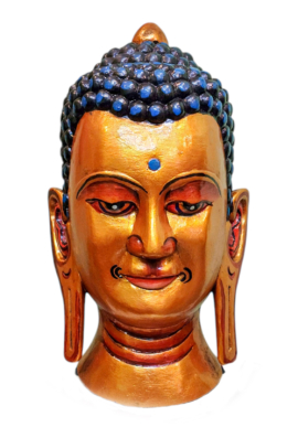 Buddha Head Wooden Statue
