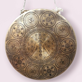 Gong de Bronce Resonante para la Meditación Vajrayana - 28.5 cm