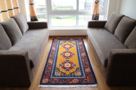 Tibetan Rug with Flower Design