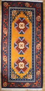 Tibetan Rug with Flower Design