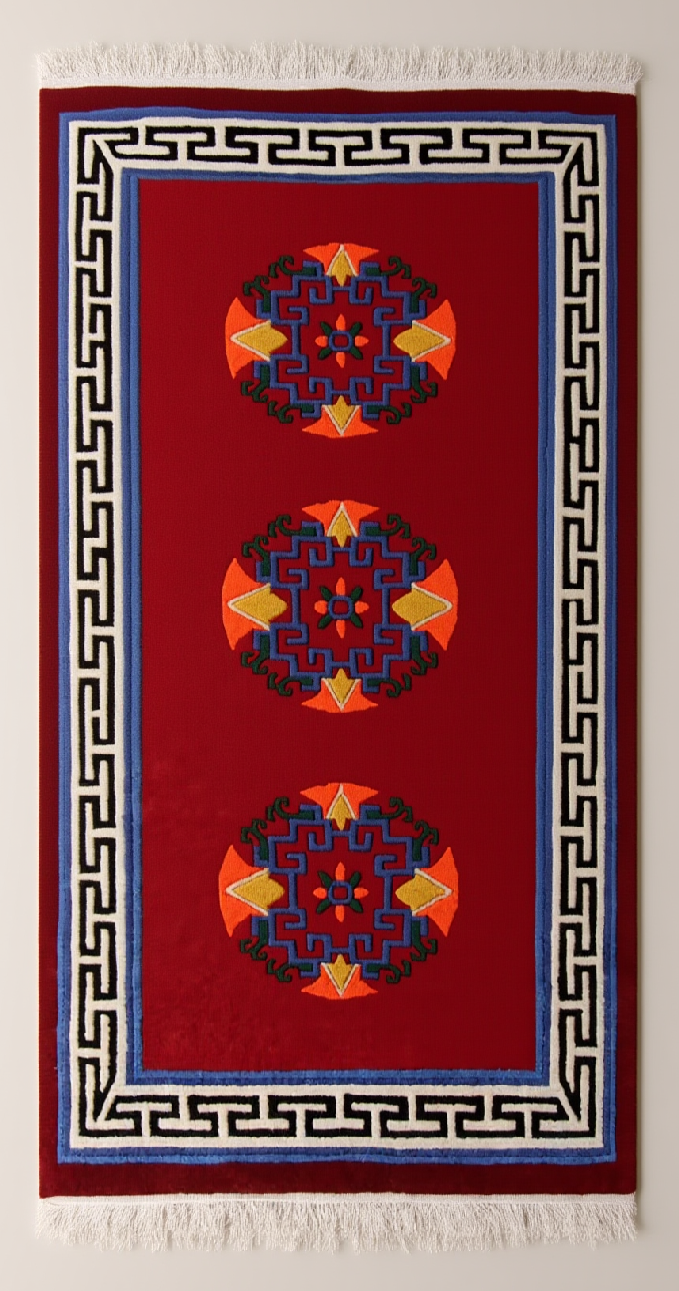 Tibetan Galaicha with 3 Coins and Border