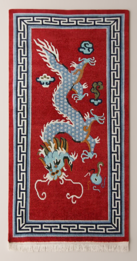 Red Tibetan Dragon Carpet